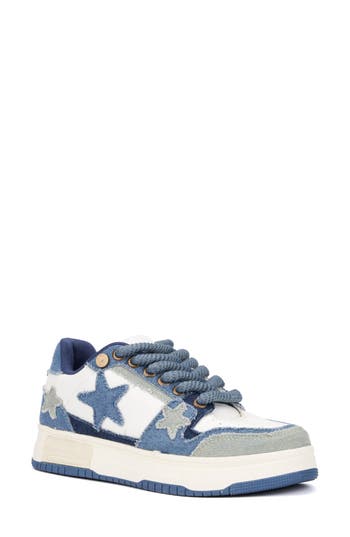 Olivia Miller Stars Chunky Sneaker In Denim