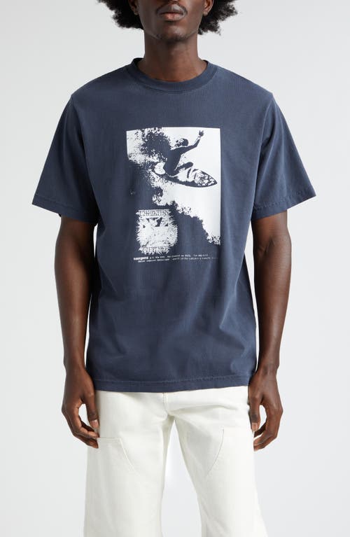 x Christian Fletcher Advertical Graphic T-Shirt in Pigment Navy