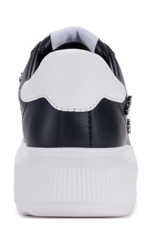 Shop Karl Lagerfeld Paris Kenna Stud Sneaker In Black/bright White