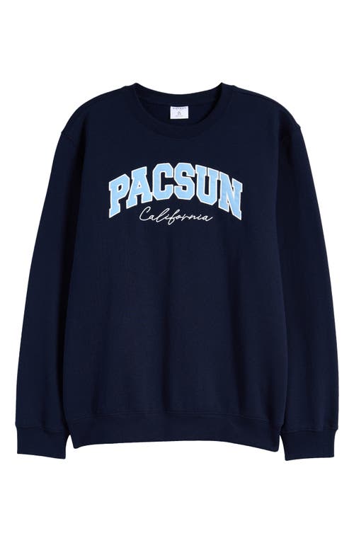 Shop Pacsun Kids' Logo Appliqué Sweatshirt In Peacoat