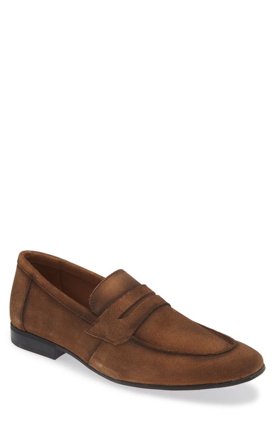 Nordstrom Knox Flexible Penny Loafer In Brown Bronze