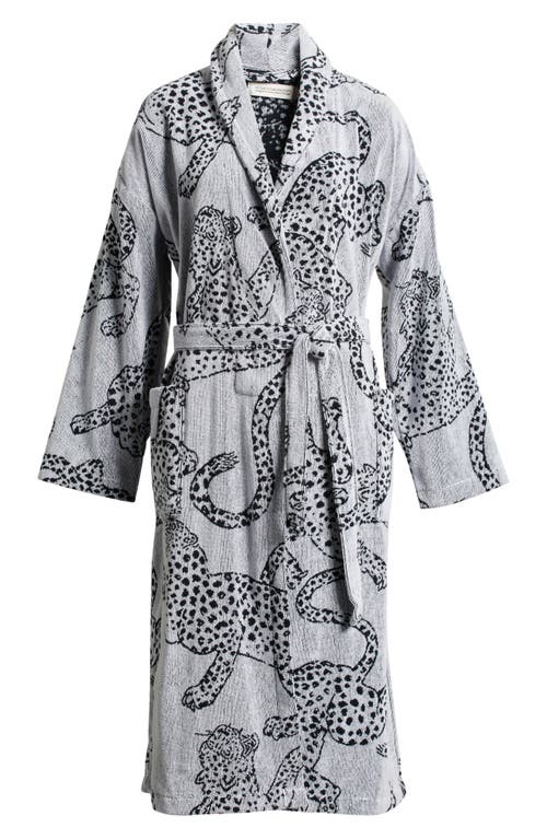 Shop Desmond & Dempsey Print Terry Cloth Robe In Cream