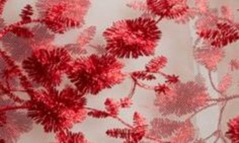 COQUETTE COQUETTE FLORAL EMBROIDERED SHEER MESH ROBE