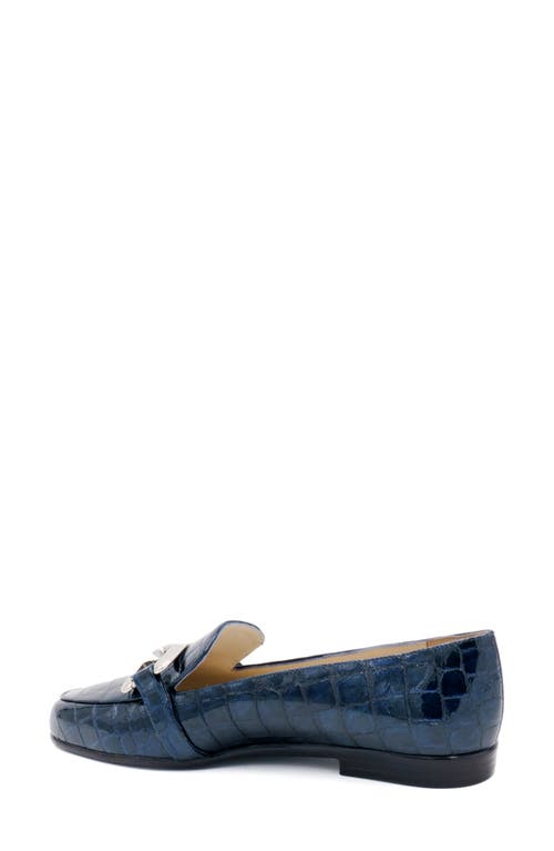 Amalfi By Rangoni Olimpo Bit Loafer In Blue Profondo Caimano Print