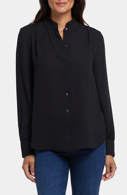 Nydj Ruffle Neck Blouse In Creekside Blossoms