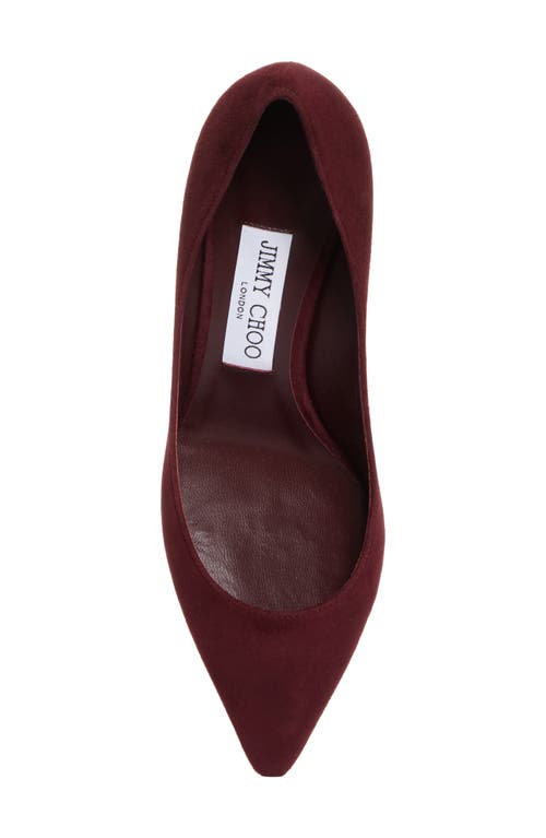 Shop Jimmy Choo Romy Pointed Toe Pump In Garnet