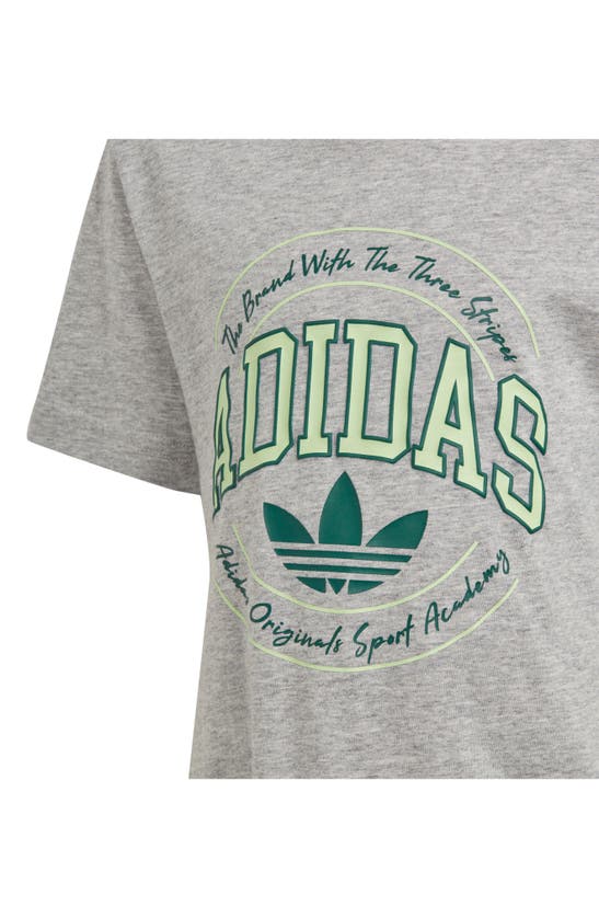 Shop Adidas Originals Kids' Vrct Graphic T-shirt & Shorts Set In Medium Grey Heather