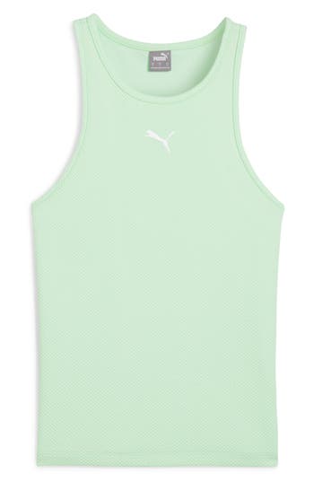 Puma Cotton Jersey Tank Top In Gold