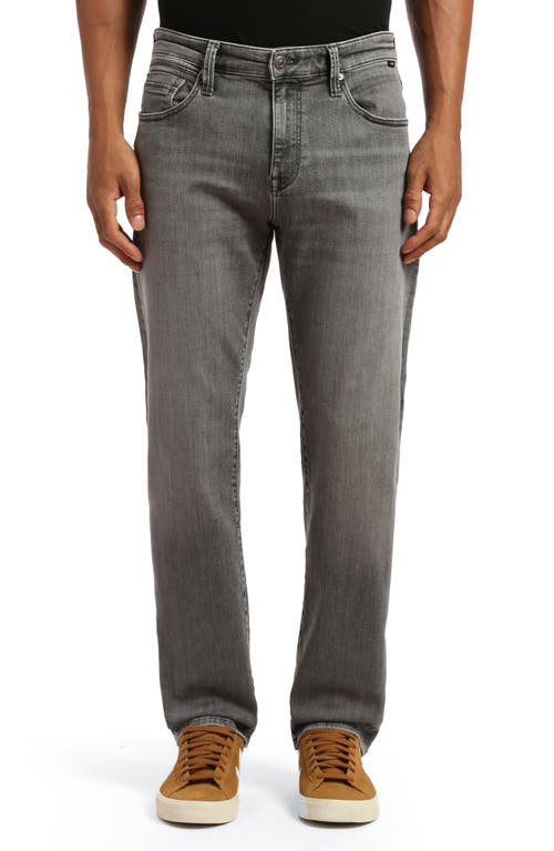 Shop Mavi Jeans Zach Straight Leg Jeans In Mid Smoke Brushed Williamsburg