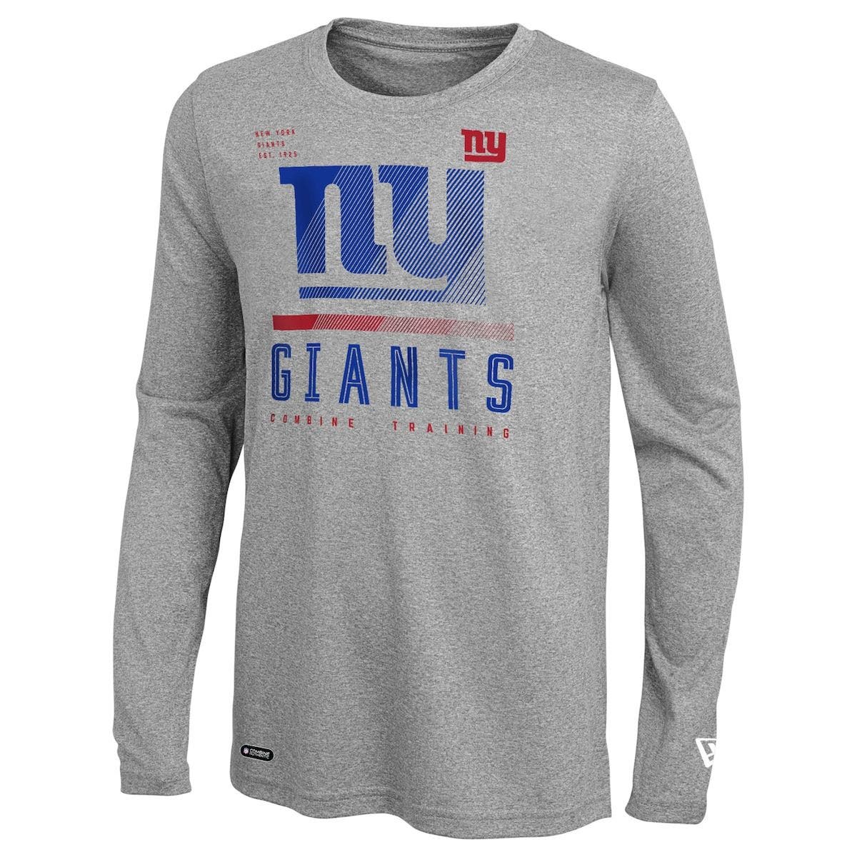 New Era Men's New Era Heathered Gray New York Giants Combine Authentic