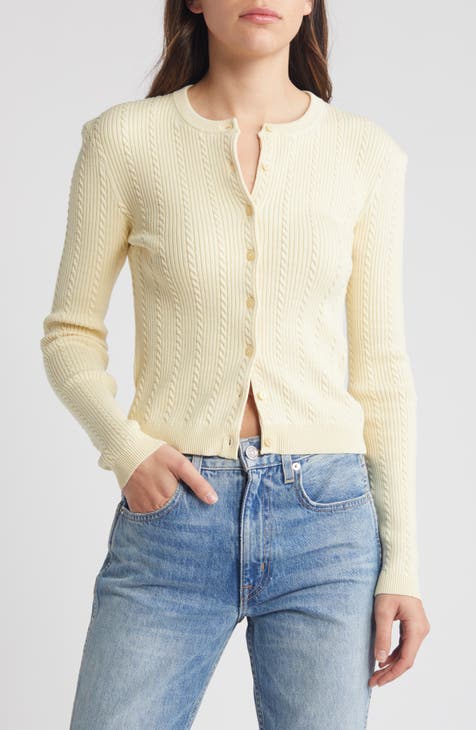 Natalie Cable Stitch Cardigan Sweater