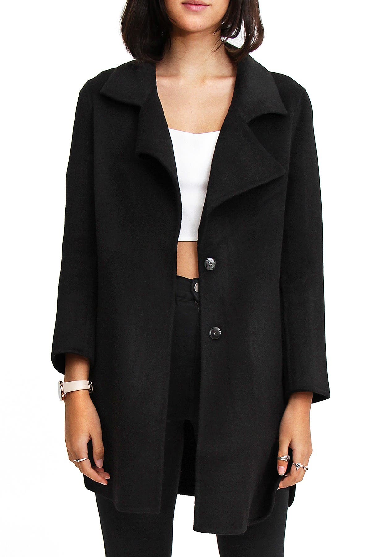 belle wool blend classic coat