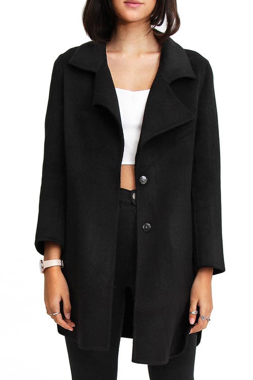 Shop Belle & Bloom Ex-boyfriend Wool Blend Oversized Jacket In Black