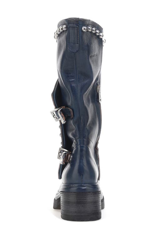 As98 A.s.98 Easton Studded Boot In Distressed Ocean