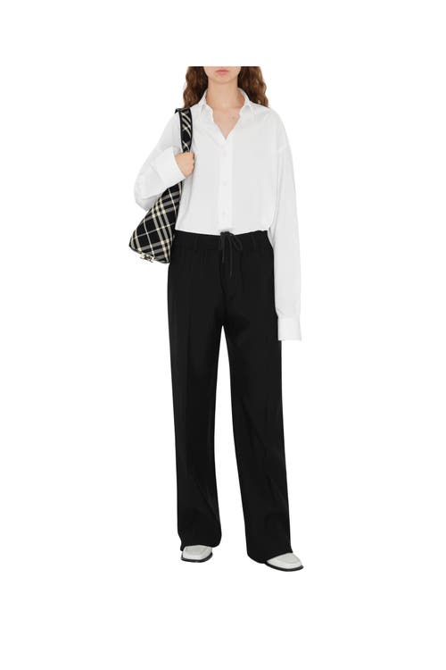 Burberry Black & Off-white Mini Check Bucket Bag In Black/calico