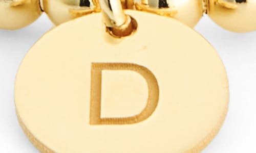 Meshmerise Initial Charm Ball Stretch Bracelet In Yellow-d