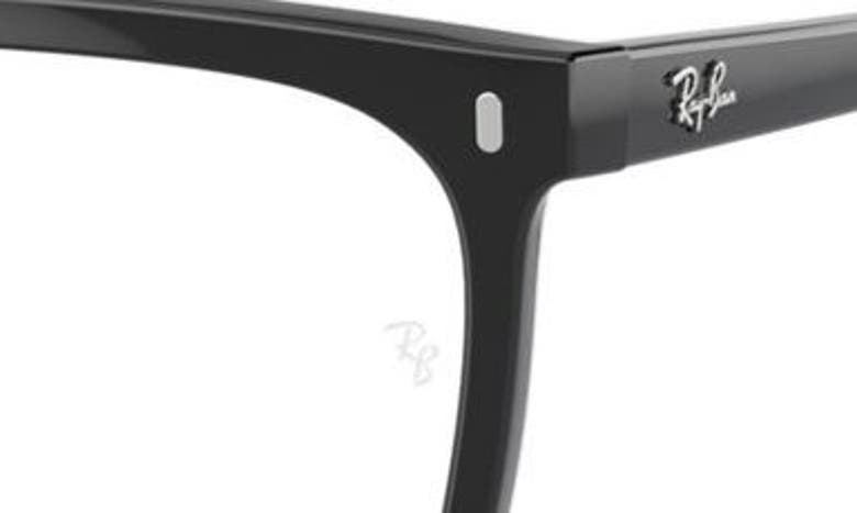 Ray Ban 59mm Rectangular Optical Glasses In Black Green