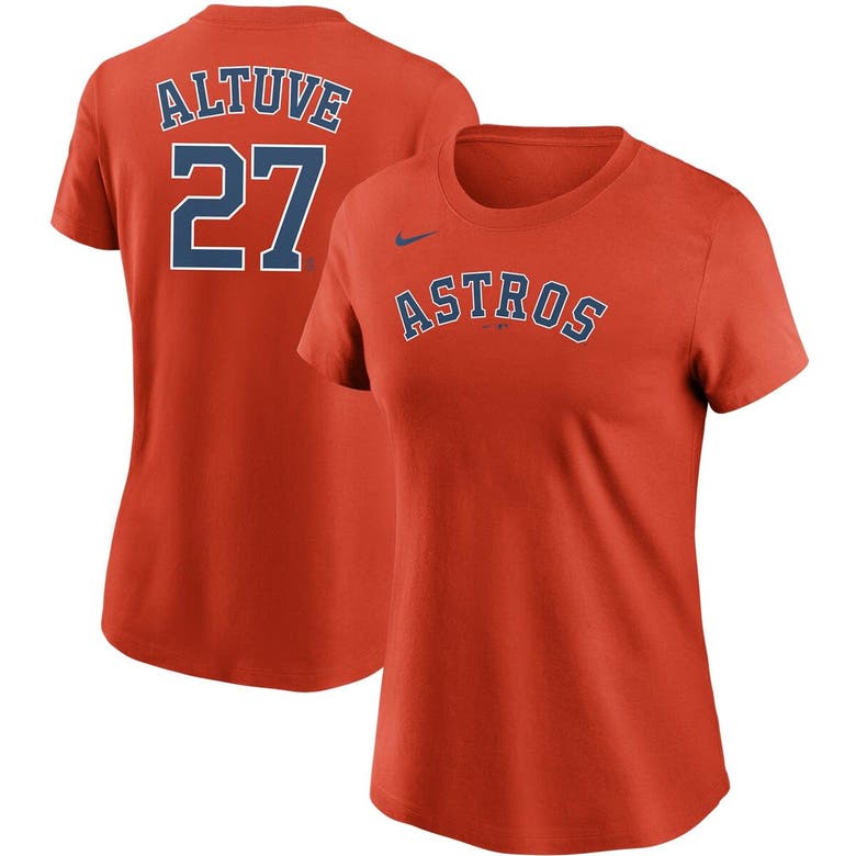Shop Nike Jose Altuve Orange Houston Astros Name & Number T-shirt