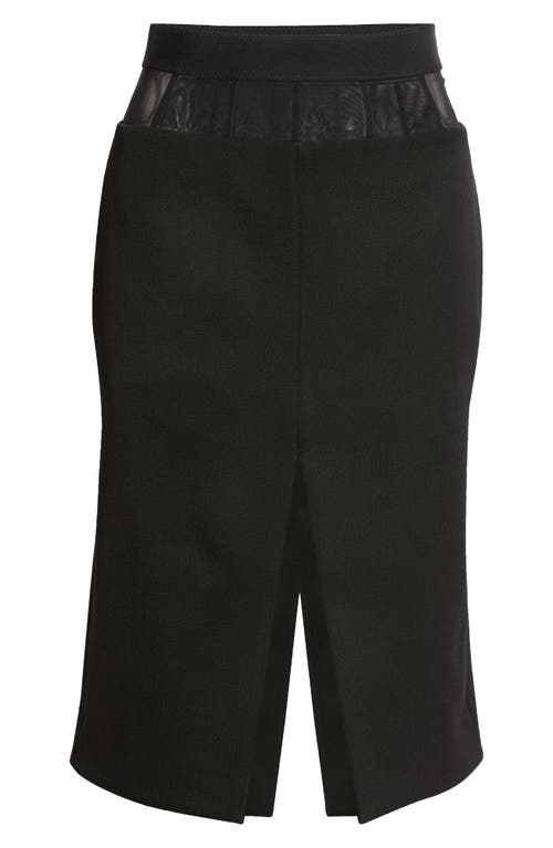 Shop Stella Mccartney Illusion Waist Wool Pencil Skirt In Black