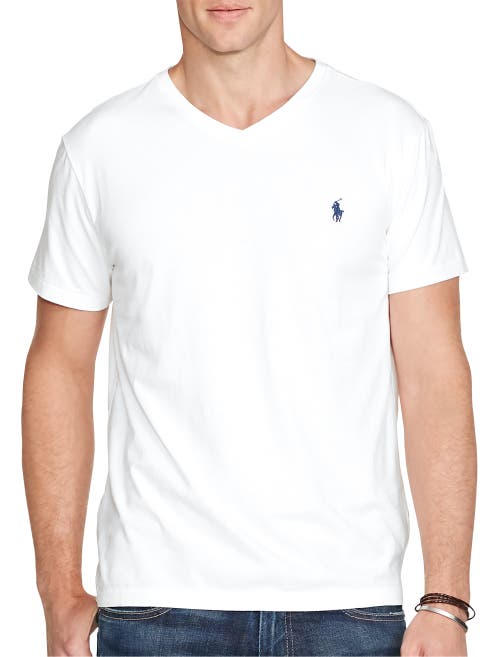 Shop Polo Ralph Lauren Classic Fit V-neck T-shirt In White