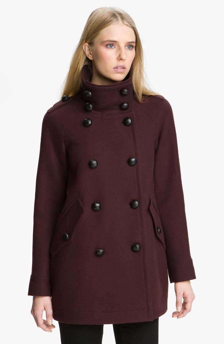Burberry Brit Double Breasted Wool Blend Coat | Nordstrom