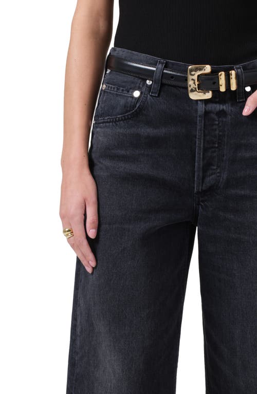Citizens Of Humanity Ayla Raw Hem High Waist Baggy Ankle Wide Leg Jeans In Bronson