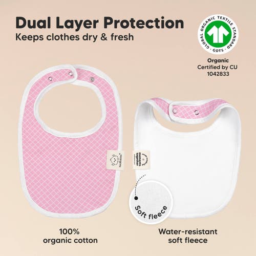 Keababies 8-pack Baby Drool Bibs In Blush