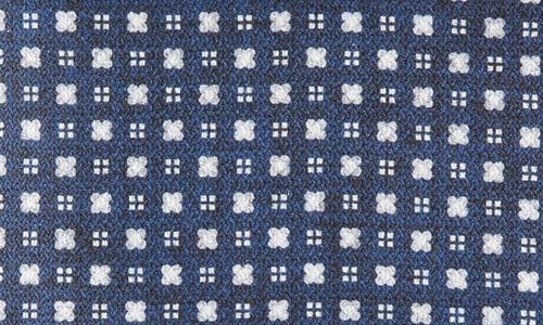 Shop Nordstrom Neat Floral Silk Pocket Square In Navy