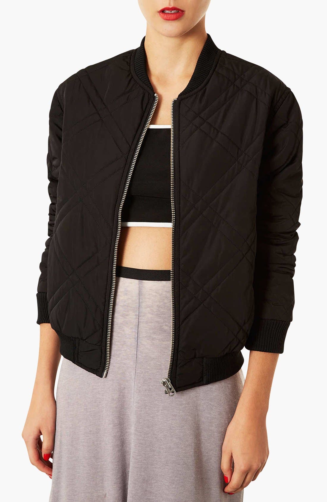 Stitch Detail Bomber Jacket Nordstrom