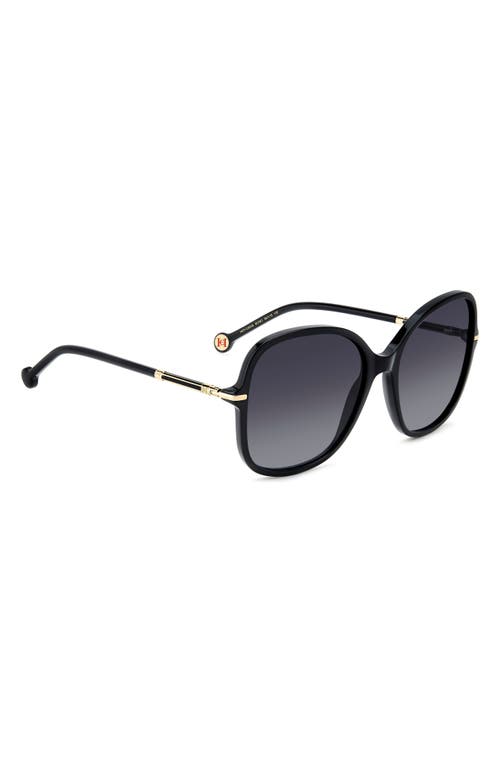 Carolina Herrera Oversize-frame Sunglasses In Black/dark Grey Sf