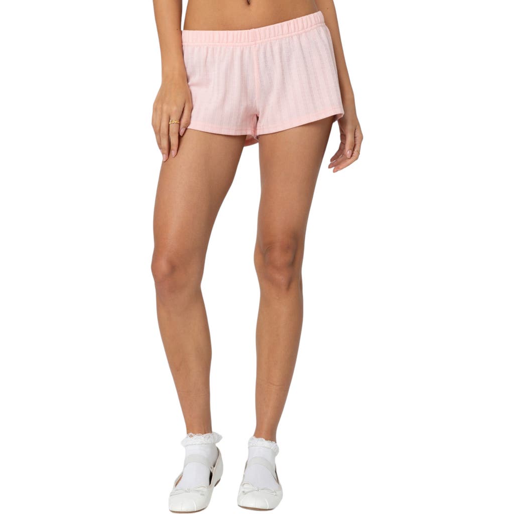 Shop Edikted Irene Pointelle Microshorts In Pink
