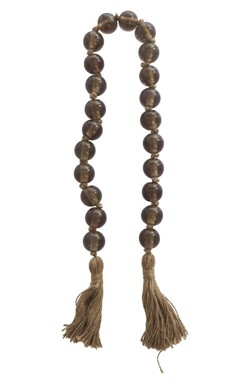 Willow Row Bohemian Glass Beaded Tassel Garland In Dark Brown