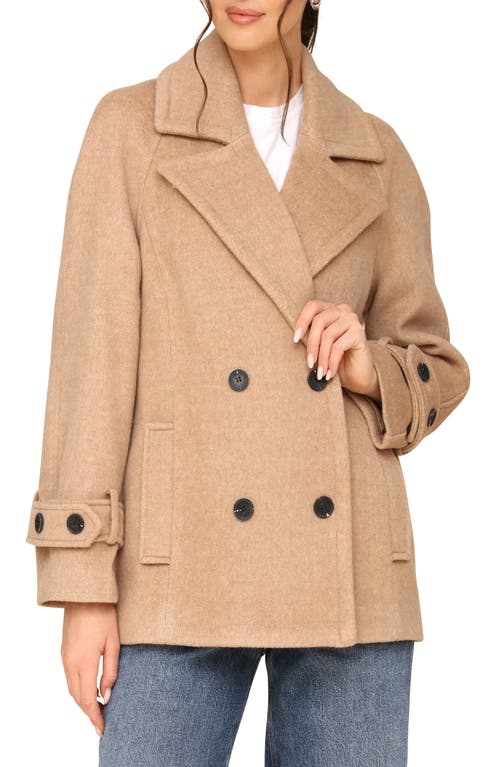 Shop Avec Les Filles Relaxed Swing Peacoat In Camel