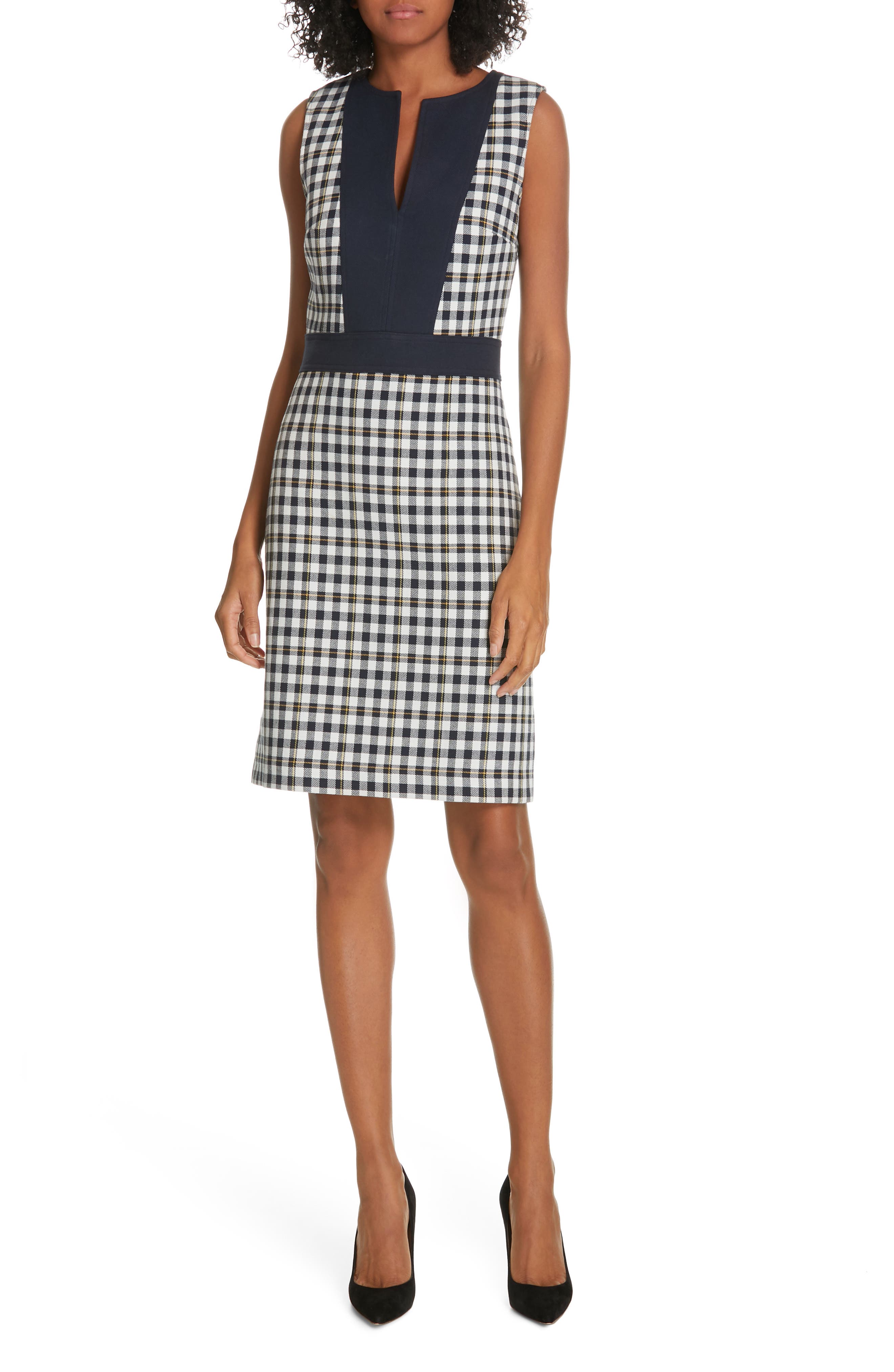 Judith & Charles Cyclic Sheath Dress, Blue