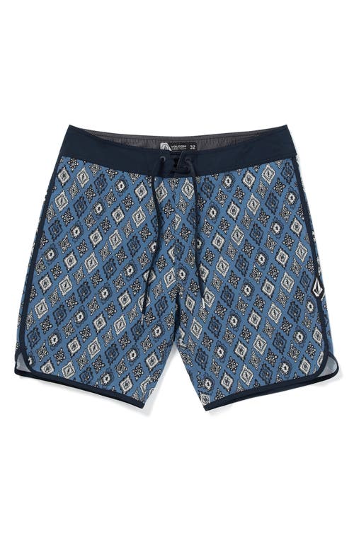 Volcom Kids' Inherent Scallop Mod Board Shorts in Blueberry 