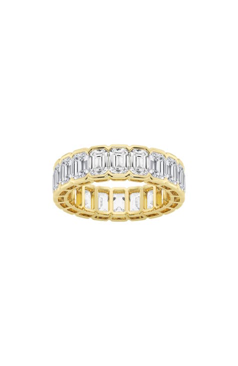 Emerald Cut Lab Created Diamond Infinity Ring - 4.0 ctw.