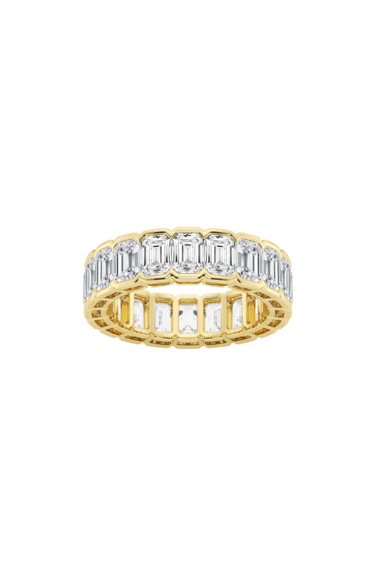Badgley Mischka Emerald Cut Lab Created Diamond Infinity Ring In Yellow