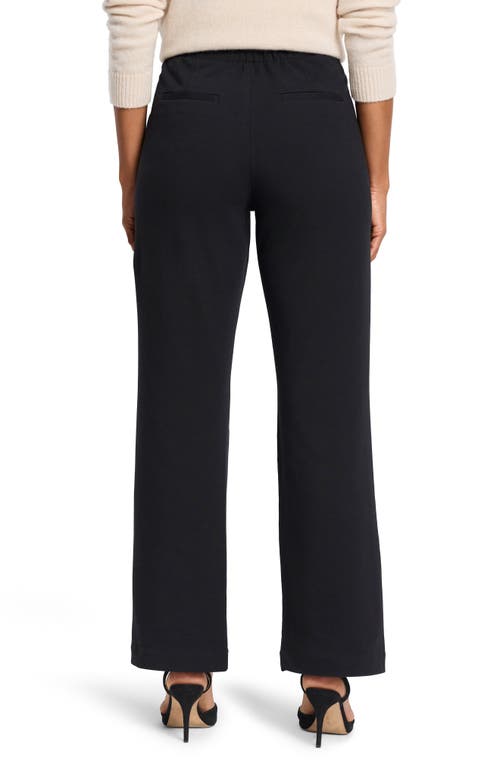 Shop Nic + Zoe Nic+zoe Seamed Pull-on Wide Leg Knit Pants In Black Onyx