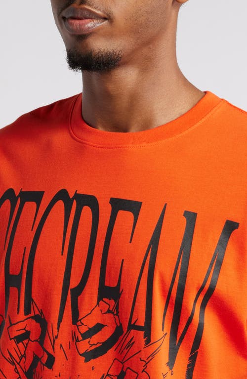 Shop Icecream Smile Logo Graphic T-shirt In Spicy Orange