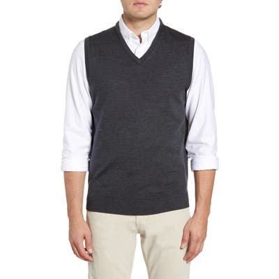 Nordstrom Shop Merino Wool Sweater Vest, Grey