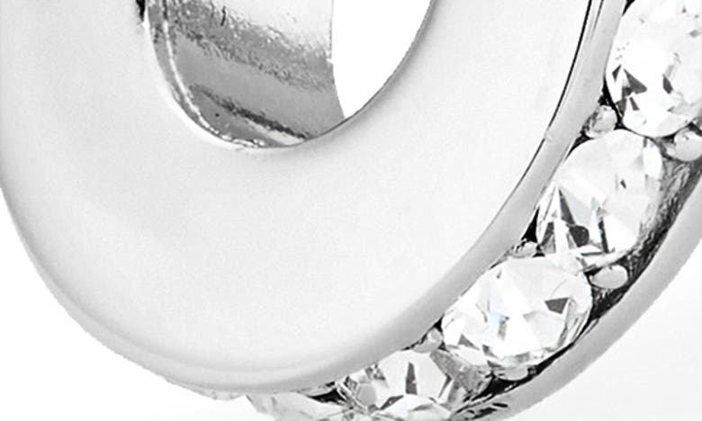 Ferragamo Crystal Embellished Gancio Cuff Links In Crystal