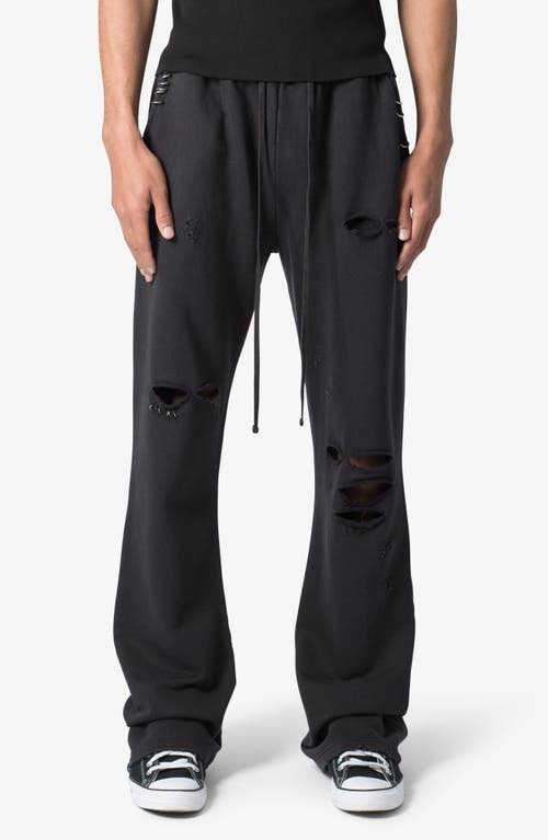 Shop Mnml Metal Ring Flare Sweatpants In Black