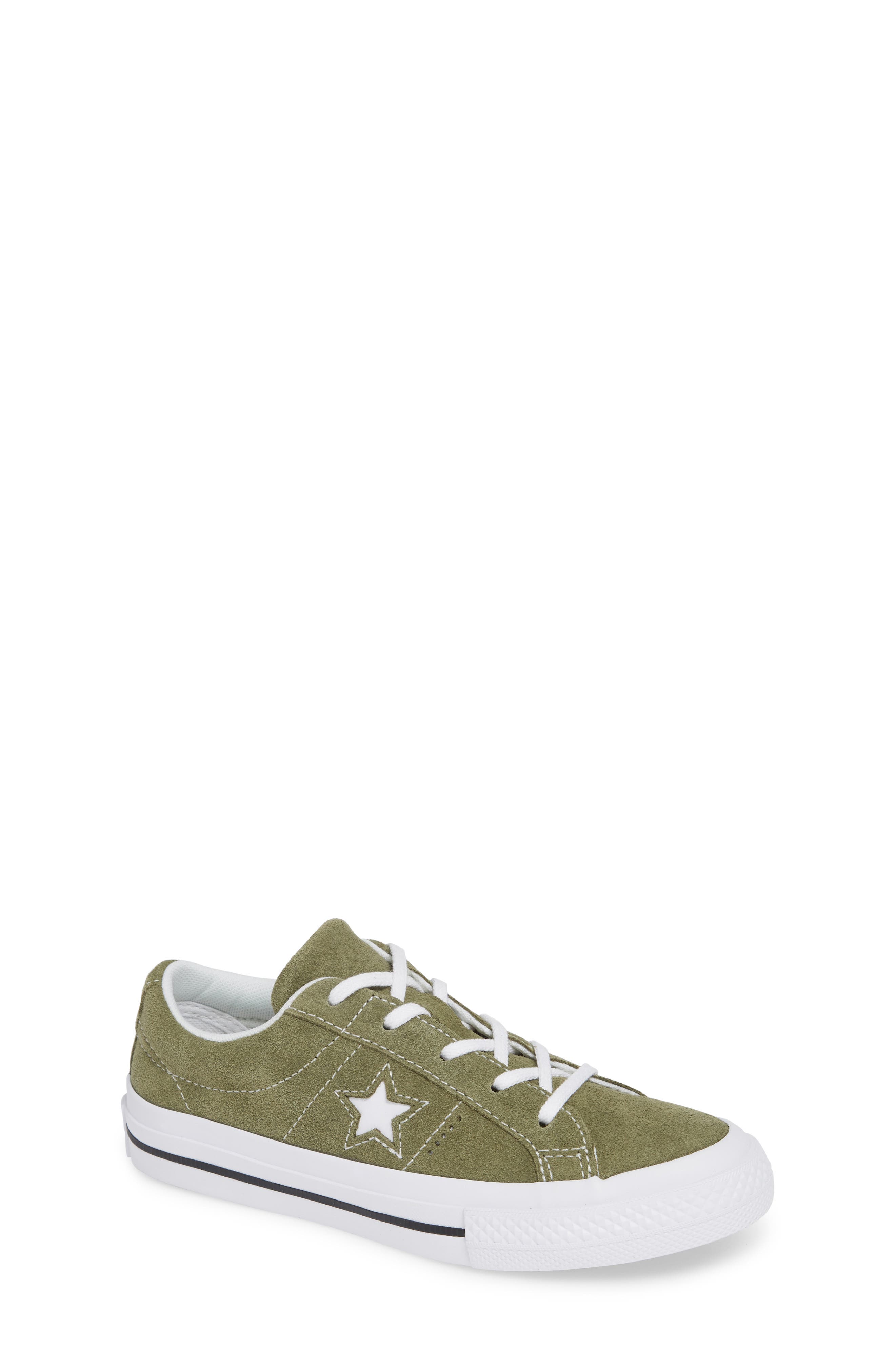 one star vintage suede low top
