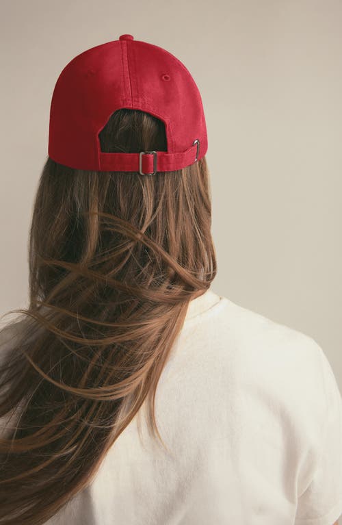 Shop Favorite Daughter Classic Logo Cotton Twill Baseball Cap In Red/white