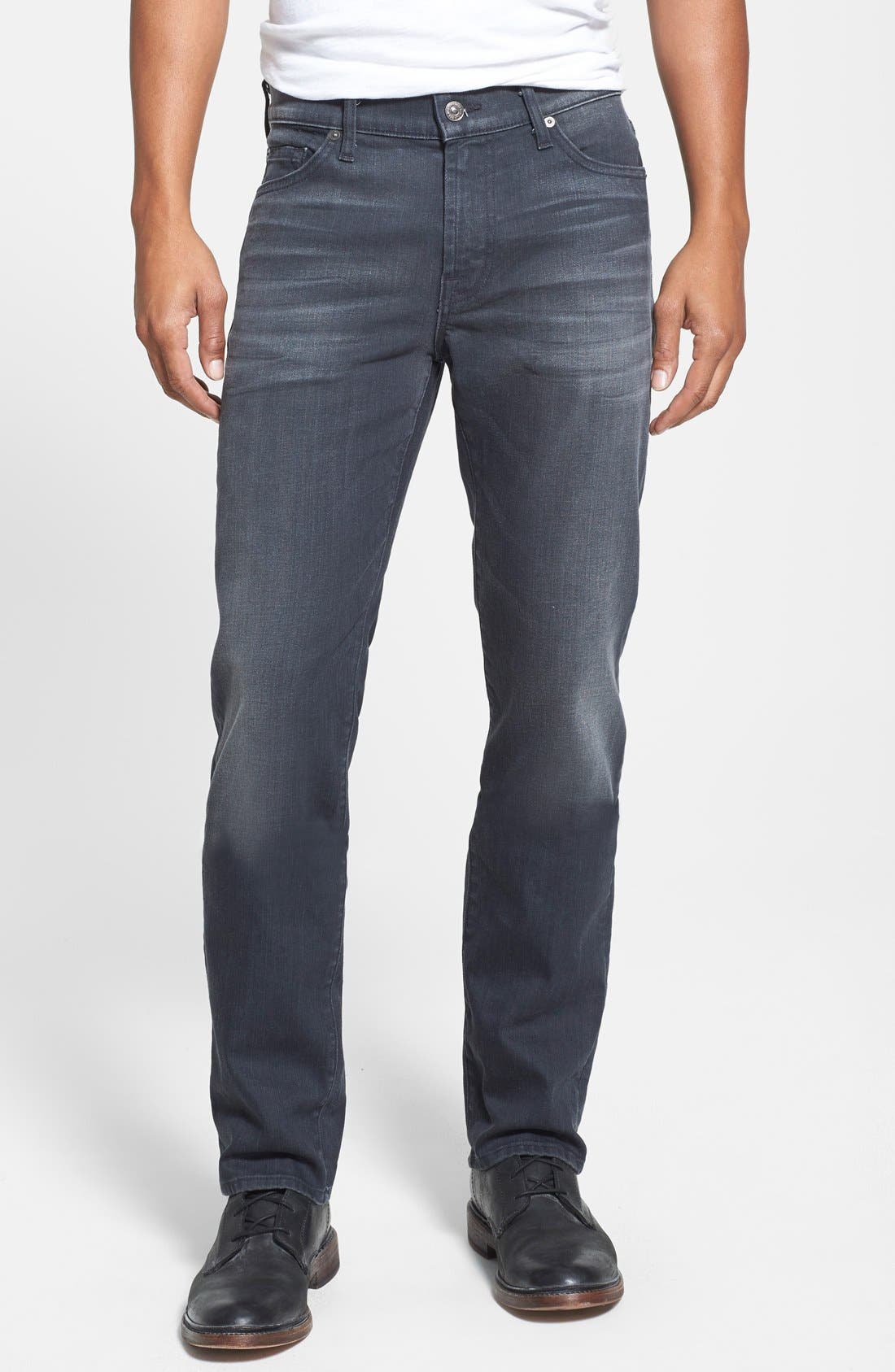 7 For All MankindÂ® 'Slimmy - Luxe Performance' Slim Fit Jeans (Washed Sulfur) | Nordstrom
