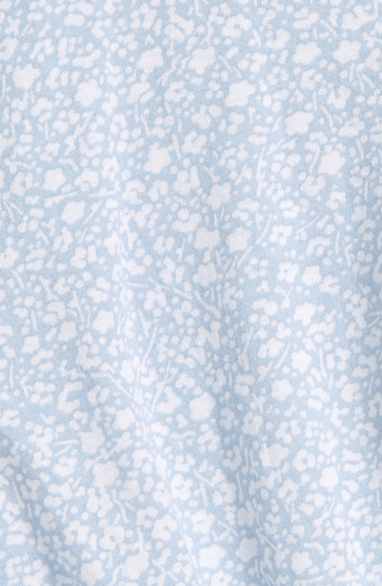 Nordstrom Kids' Knot Front T-shirt In Blue Celestial Ditsy