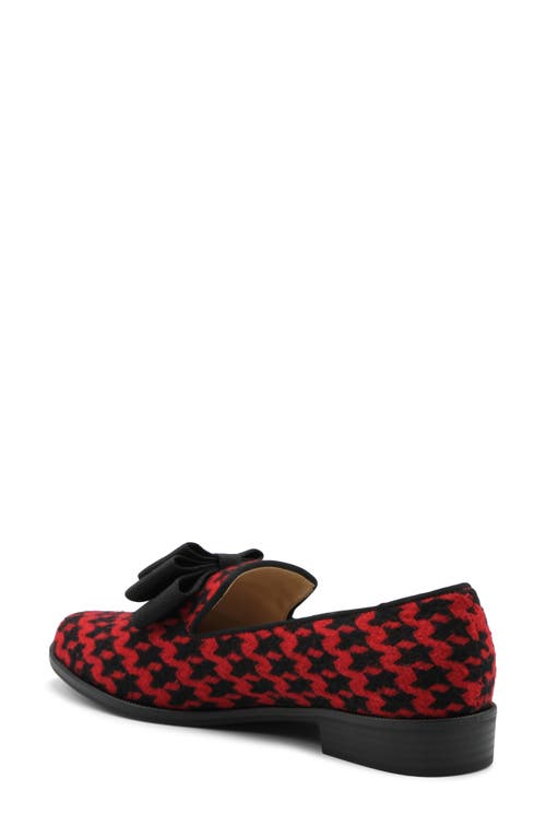 Adrienne Vittadini Hachi Grosgrain Bow Loafer In Red Multi