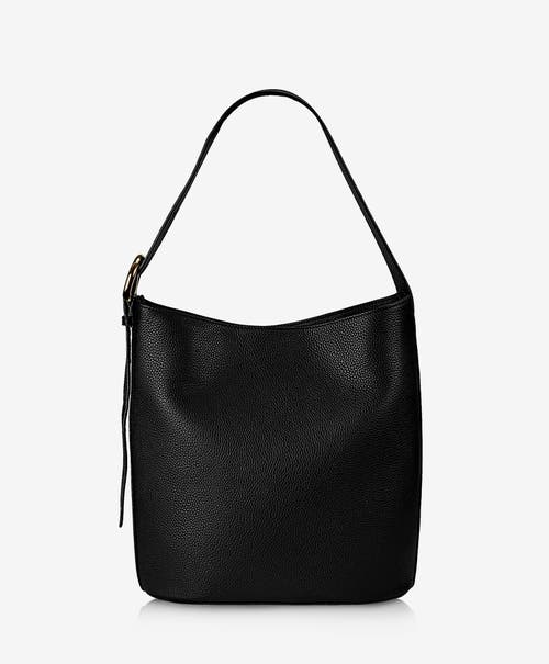 Gigi New York Avery Leather Bucket Bag In Black