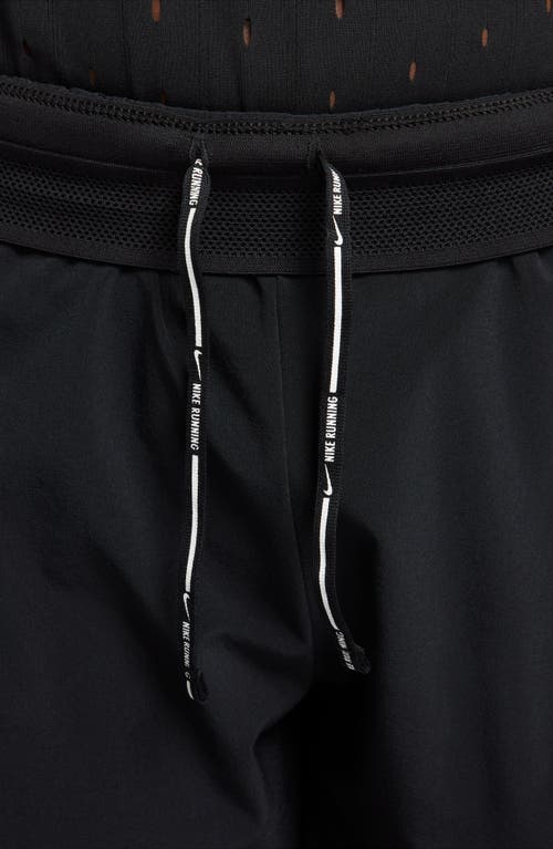 Shop Nike Dri-fit Aeroswift Running Shorts In Black/white