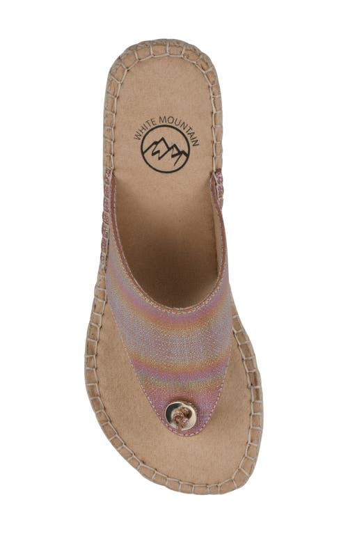 Shop White Mountain Footwear Beachball Espadrille Wedge Sandal In Metallic Multi/smooth